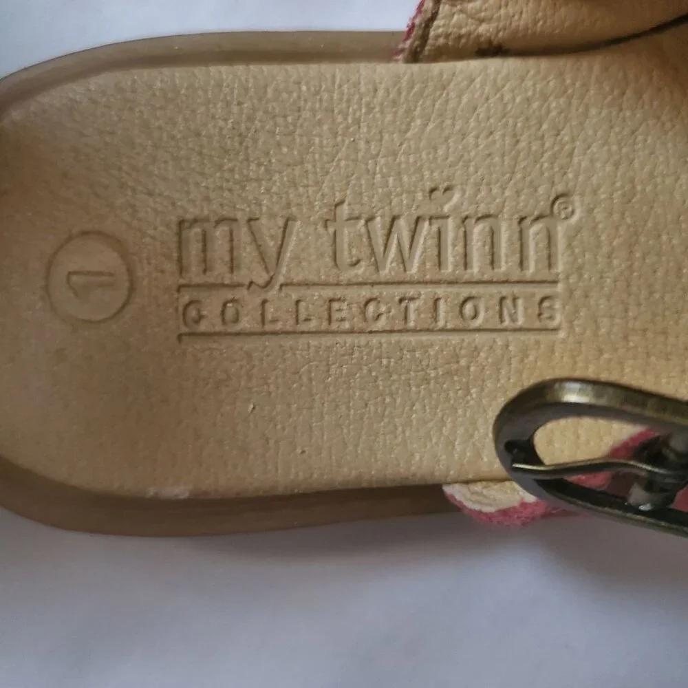 MY TWINN Collections Kids Girls Pink Nubuck Leather Slip-On Flat Clogs Size‎ 1